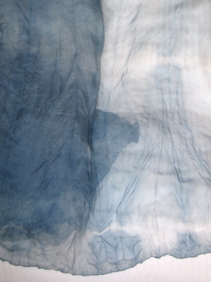 indigo silk organza