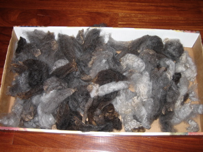 random natural color fleece bits