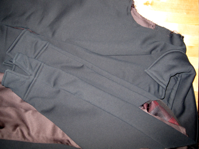 black coat body and sleeves