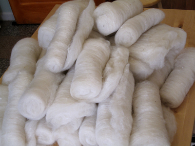 crap mostly white wool all carded together
